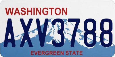 WA license plate AXV3788