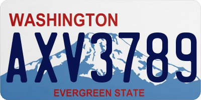 WA license plate AXV3789