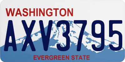 WA license plate AXV3795
