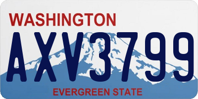 WA license plate AXV3799