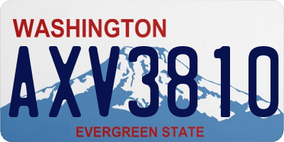 WA license plate AXV3810