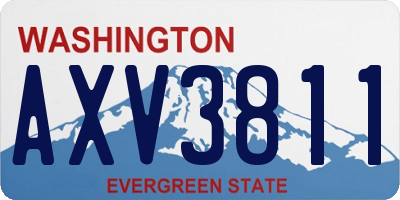 WA license plate AXV3811