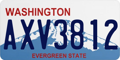 WA license plate AXV3812