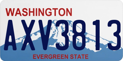 WA license plate AXV3813