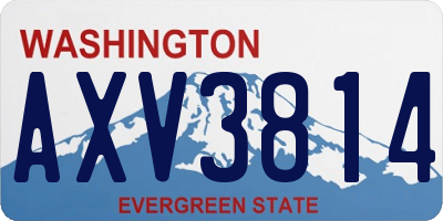 WA license plate AXV3814