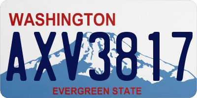 WA license plate AXV3817