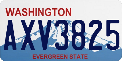 WA license plate AXV3825