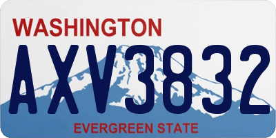 WA license plate AXV3832