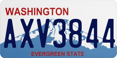 WA license plate AXV3844