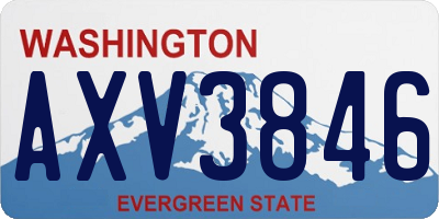 WA license plate AXV3846
