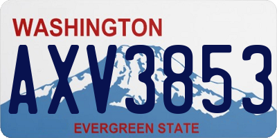 WA license plate AXV3853