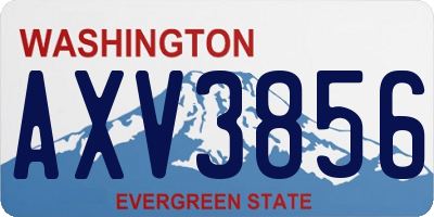 WA license plate AXV3856