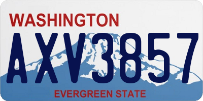 WA license plate AXV3857