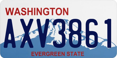 WA license plate AXV3861
