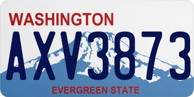 WA license plate AXV3873