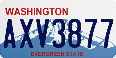 WA license plate AXV3877