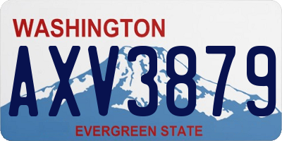 WA license plate AXV3879