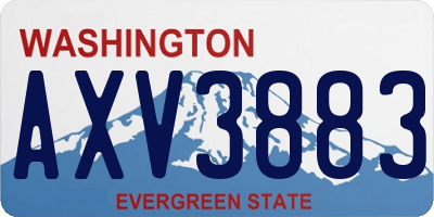 WA license plate AXV3883