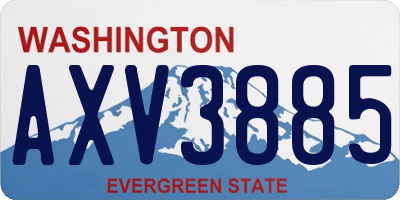 WA license plate AXV3885