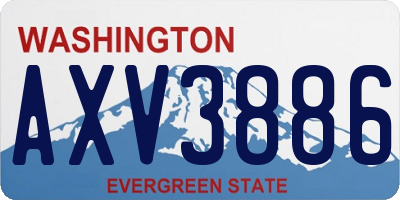 WA license plate AXV3886