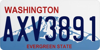 WA license plate AXV3891