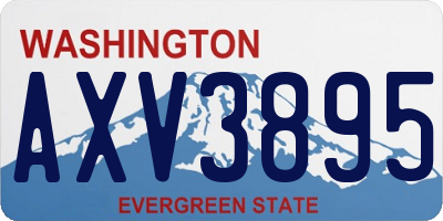 WA license plate AXV3895