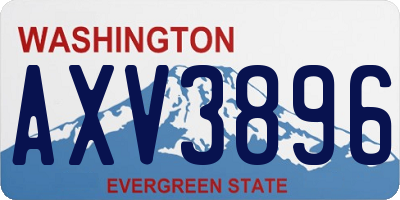 WA license plate AXV3896