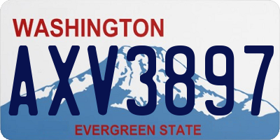 WA license plate AXV3897