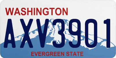 WA license plate AXV3901
