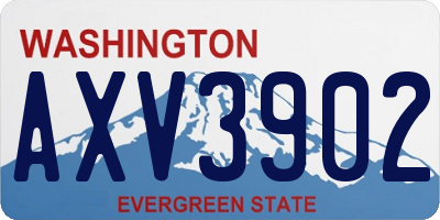 WA license plate AXV3902