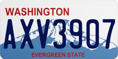 WA license plate AXV3907