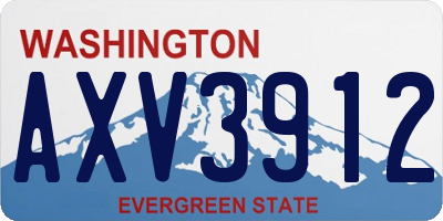 WA license plate AXV3912