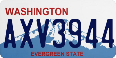 WA license plate AXV3944