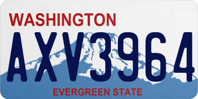 WA license plate AXV3964