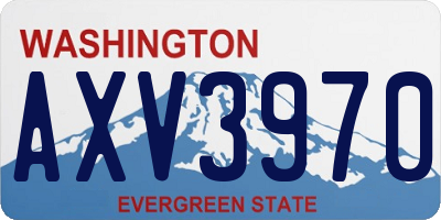 WA license plate AXV3970