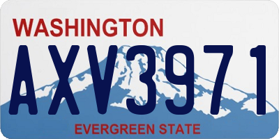 WA license plate AXV3971
