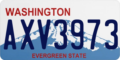 WA license plate AXV3973