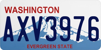 WA license plate AXV3976