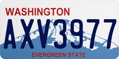 WA license plate AXV3977