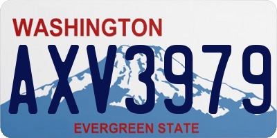 WA license plate AXV3979