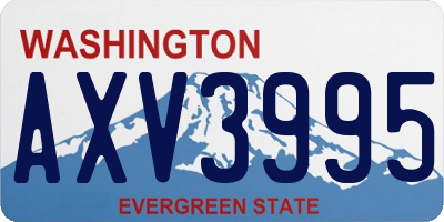 WA license plate AXV3995