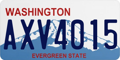 WA license plate AXV4015