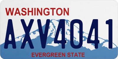 WA license plate AXV4041