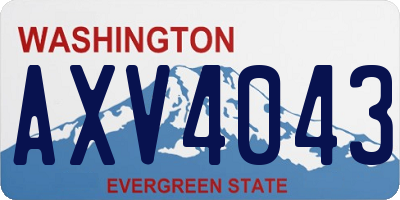 WA license plate AXV4043