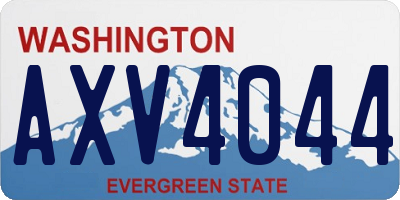 WA license plate AXV4044