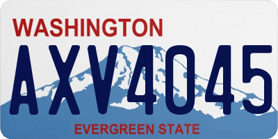 WA license plate AXV4045