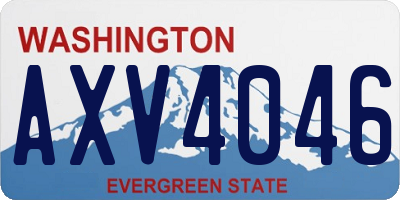 WA license plate AXV4046