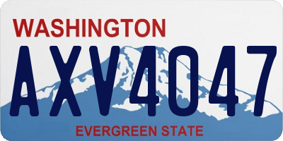 WA license plate AXV4047