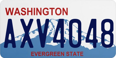 WA license plate AXV4048