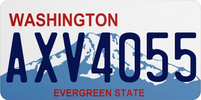WA license plate AXV4055
